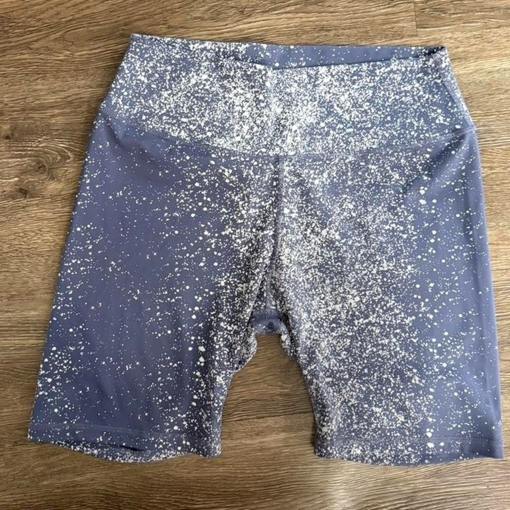 Zyia Metallic Speckled Biker Shorts